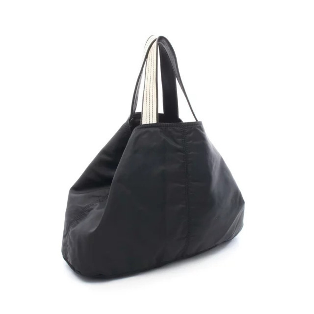 Prada Triangle Tote Tessuto Saffiano Bag Leather Black - Picture 2 of 9